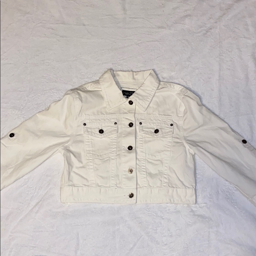 White denim jacket